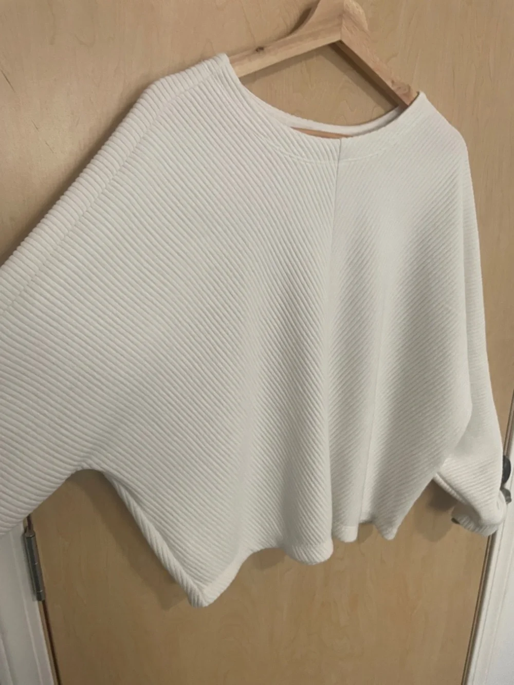 a new day Ivory Ribbed Dolman Blouse  XL - Picture 4 of 7